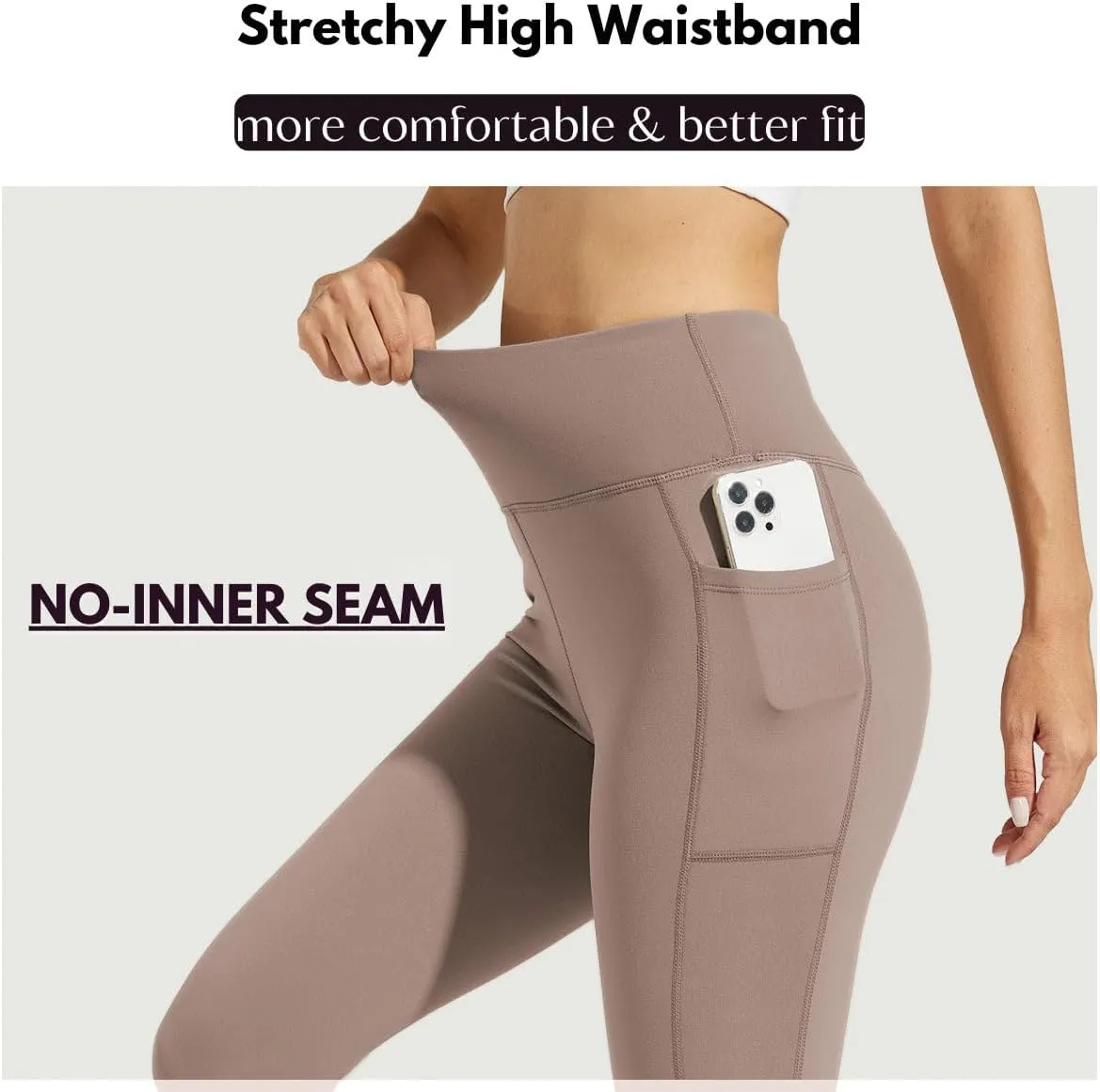 Willit Women's Fleece Lined Leggings High Waisted Winter Thermal Yoga Running Pants with Pockets