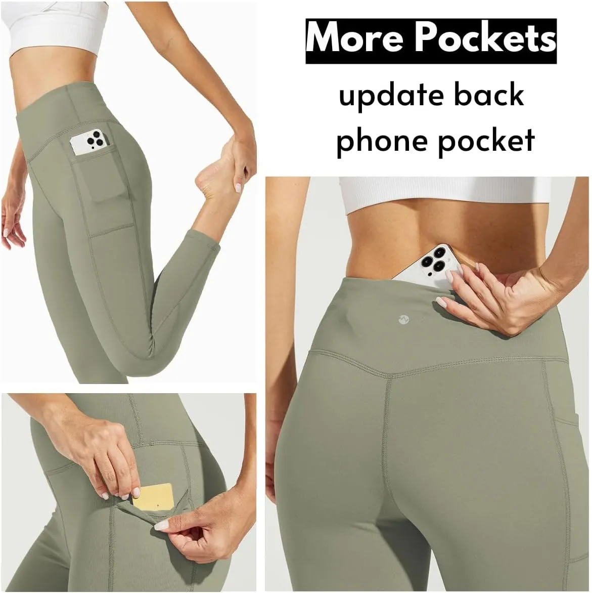 Willit Women's Fleece Lined Leggings High Waisted Winter Thermal Yoga Running Pants with Pockets
