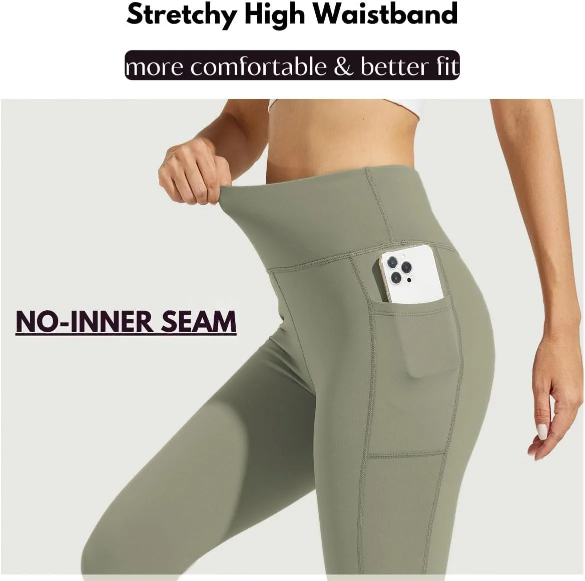Willit Women's Fleece Lined Leggings High Waisted Winter Thermal Yoga Running Pants with Pockets