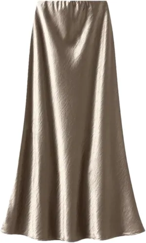 Women Bodycon Long Skirts A-Line Solid Color Skirts Office Lady Evening Party Fishtail Skirt