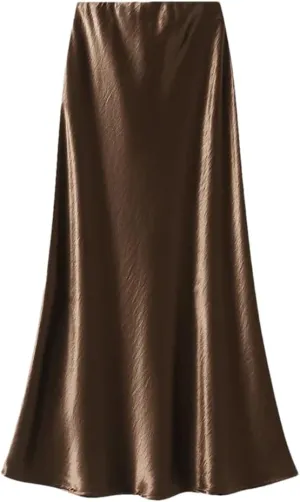 Women Bodycon Long Skirts A-Line Solid Color Skirts Office Lady Evening Party Fishtail Skirt