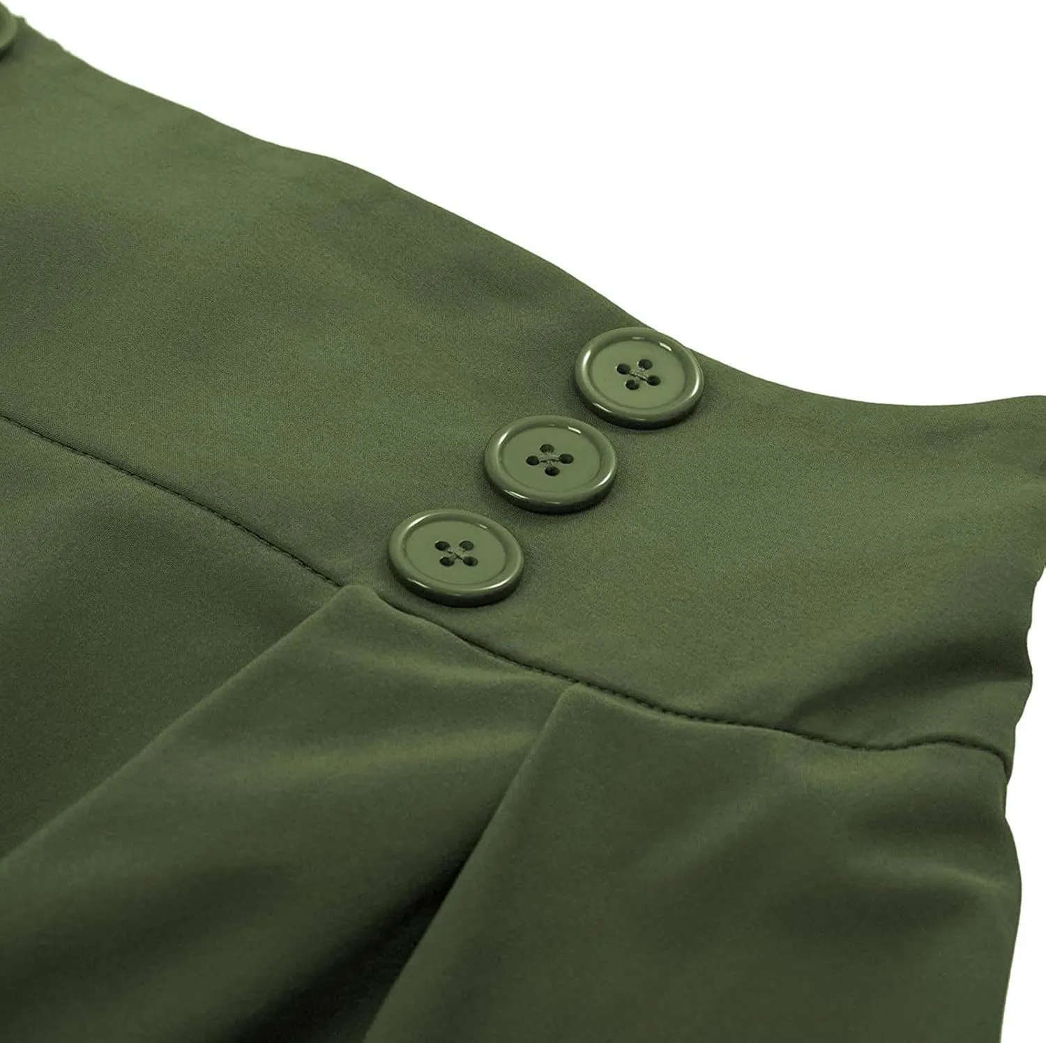 Women Fashion Casual Midi Skirt With Pockets Solid athletic Skirt A-line plus size Vintage High Waist Pleated Skirt