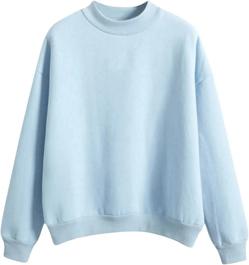 Women Long Sleeve Lightweight Sweatshirts Round Neck Plus Size Pullover Oversized Fashion Womens Hoodies