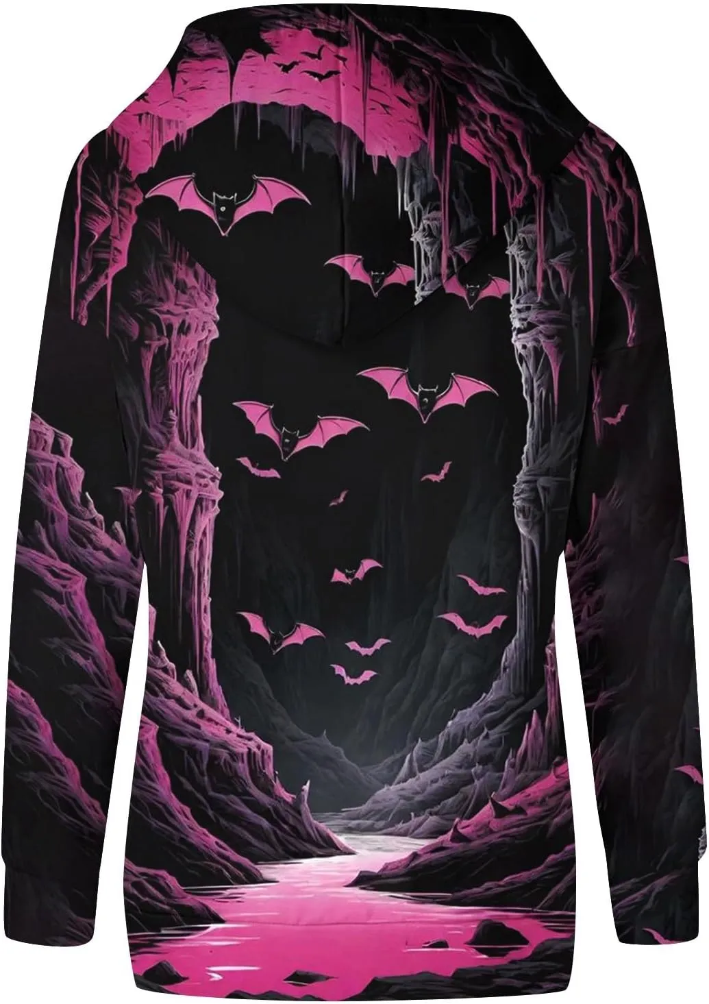Women's Halloween Witch Shadow Print Casual Shirt Oversized Halloween Graphic Hoodie Fall Fashion Long Sleeve Pullover