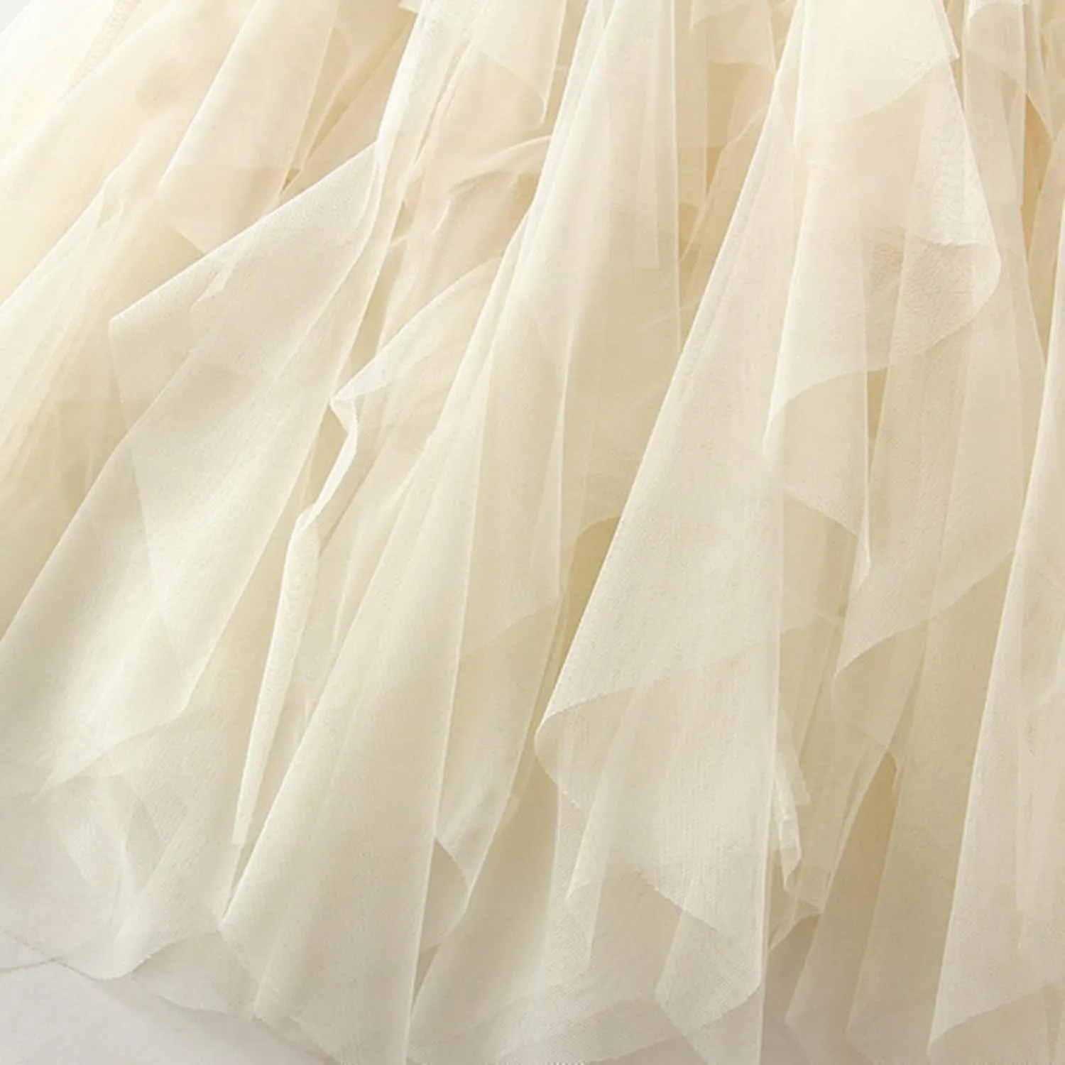 Womens Multilayer Ruffles Skirt Midi Long Fairy Skirt High Low Layered A-line Midi Skirt Irregular Tutu for Women