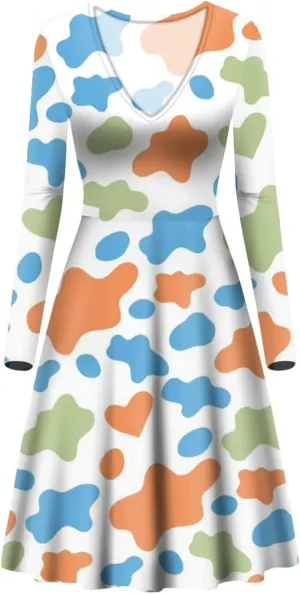 XYZCANDO Maxi Dress for Women Deep V Neck Long Dresses Casual Party Club Dresses Flowy Dresses